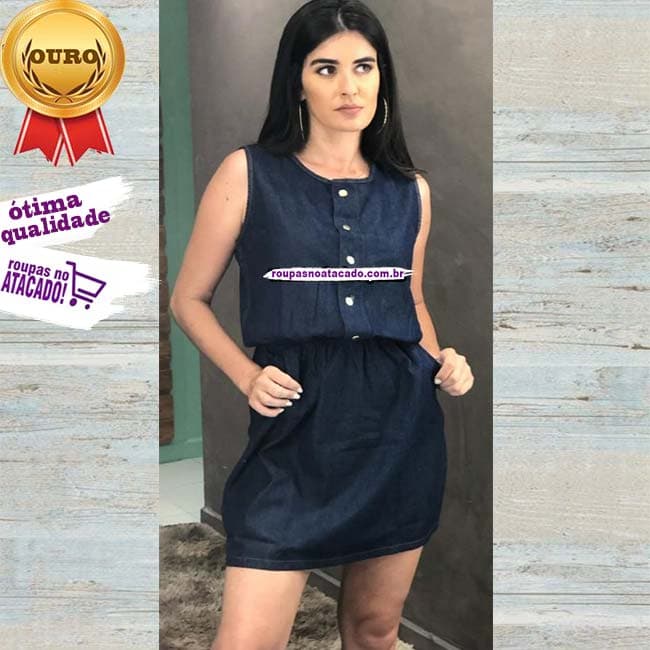 Vestido em Jeans M/G Vestido em Jeans M/G