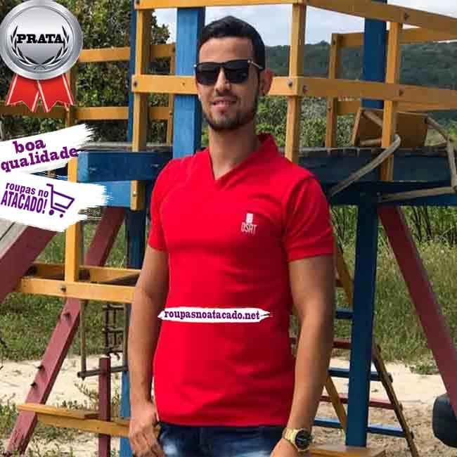 Camisas Piquet Gola V M/G Camisas Piquet Gola V M/G