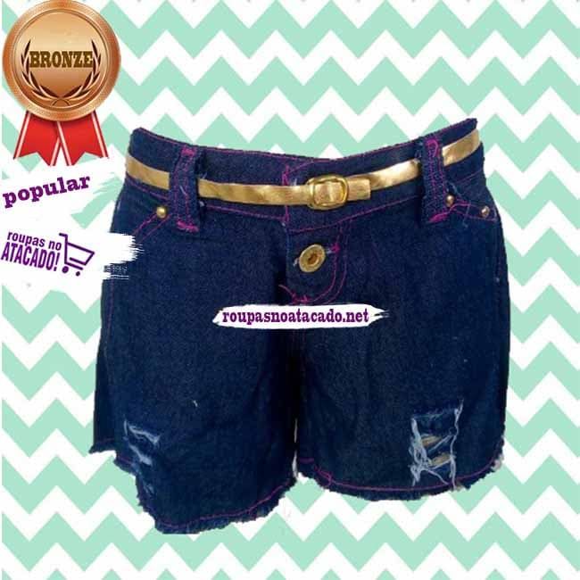 Shorts Feminino Infantil Jeans 2 a 6 Anos Shorts Feminino Infantil Jeans 2 a 6 Anos
