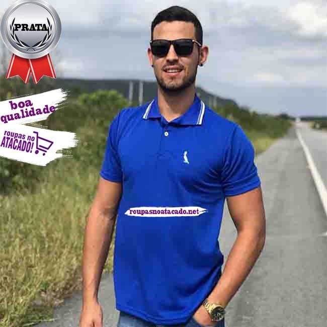 Camisa Piquet Masculina Gola Polo Adulto M/G/GG Camisa Piquet Masculina Gola Polo Adulto M/G/GG
