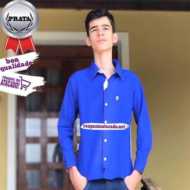 Camisas Manga Longa Social Juvenil Lisas 10 a 14 Anos Camisas Manga Longa Social Juvenil Lisas 10 a 14 Anos